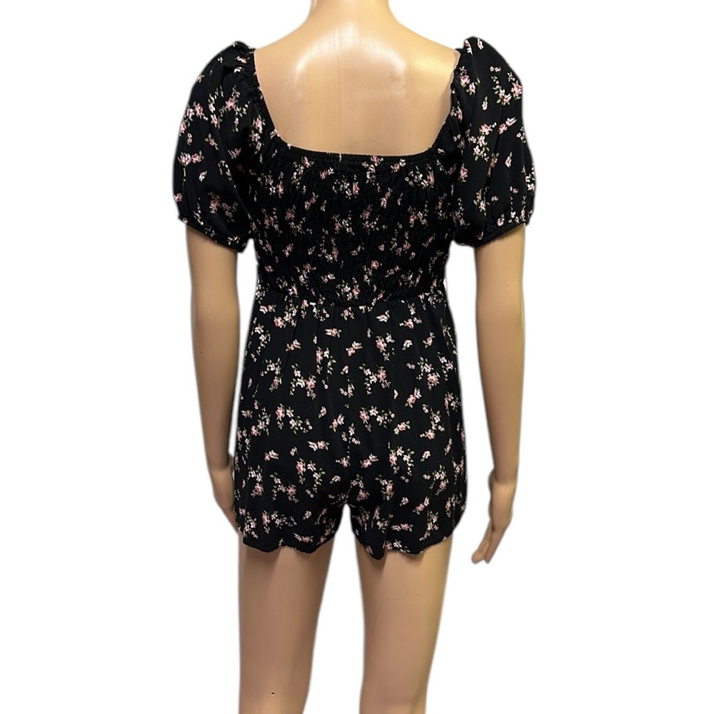 Hesperus Floral Rayon Off Shoulder Shorts Romper Juniors Large - Picture 9 of 12